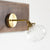 1 Kopf Wandmontierte Lampe Kolonial Orb Klar/Cognac Prismen Glas Wandleuchte Beleuchtungseinrichtung in Gold | Karnz