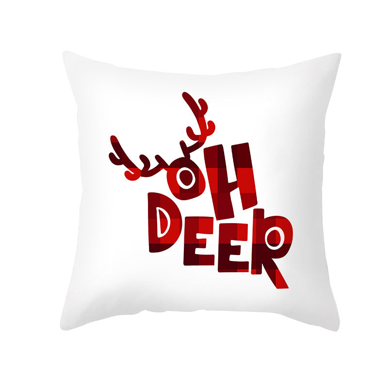 Festliches Weihnachtsbaum-Typografie-Kissenbezug