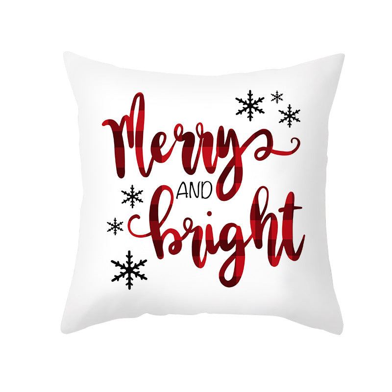 Festliches Weihnachtsbaum-Typografie-Kissenbezug