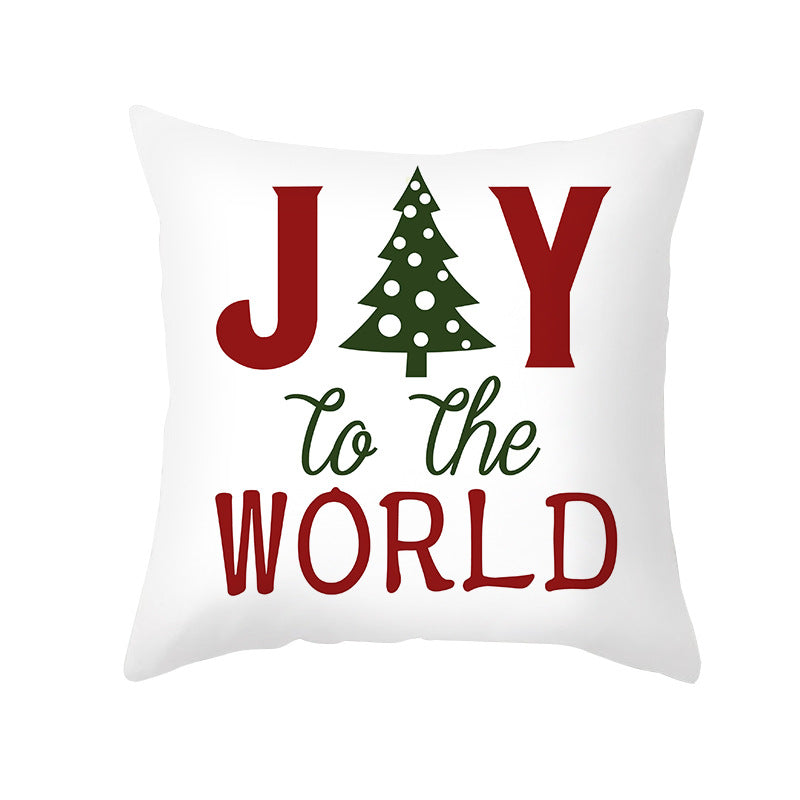 Festliches Weihnachtsbaum-Typografie-Kissenbezug