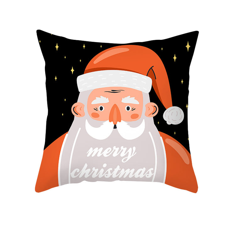 Festliches Weihnachtsbaum-Typografie-Kissenbezug
