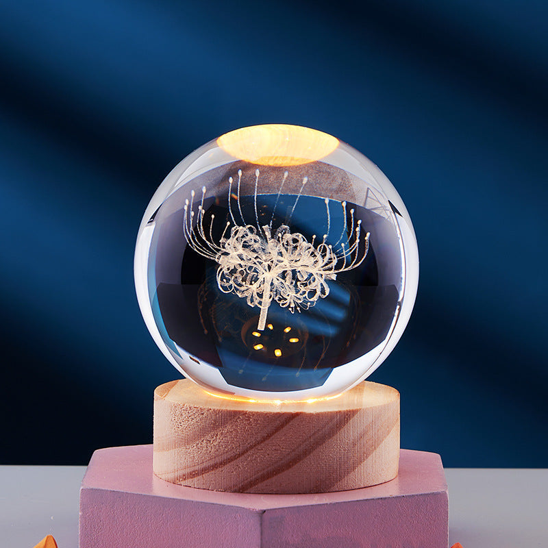 CrystalLight – 3D-Kristall-Nachtlampe mit LED-Beleuchtung | Stimmungsbeleuchtung für Schlaf- oder Wohnzimmer
