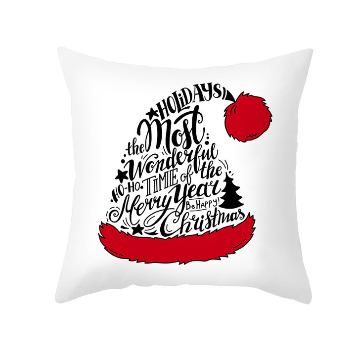 Festliches Weihnachtsbaum-Typografie-Kissenbezug