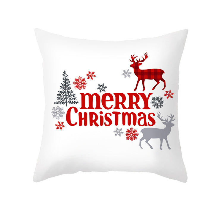 Festliches Weihnachtsbaum-Typografie-Kissenbezug