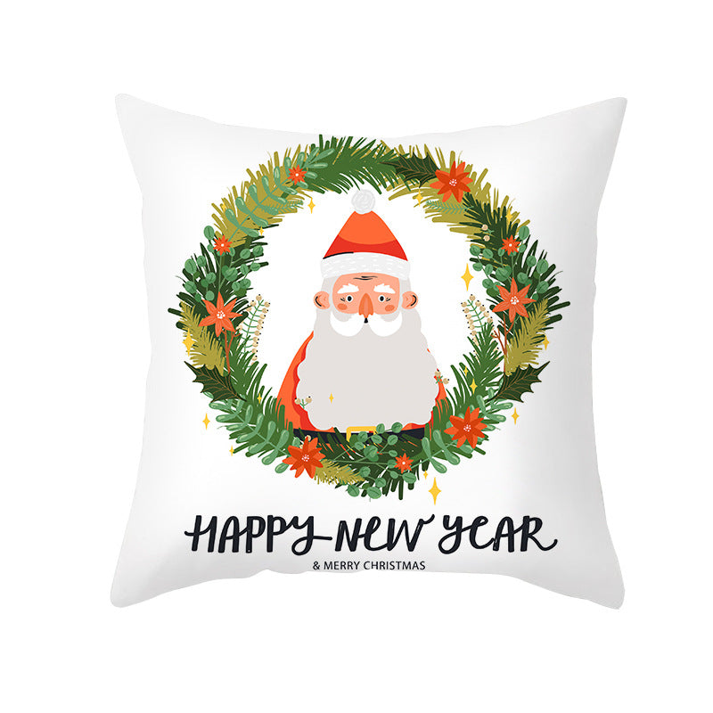 Festliches Weihnachtsbaum-Typografie-Kissenbezug