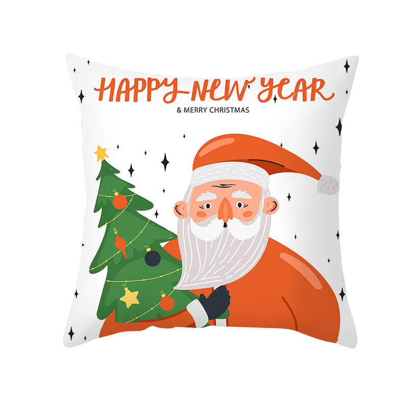 Festliches Weihnachtsbaum-Typografie-Kissenbezug