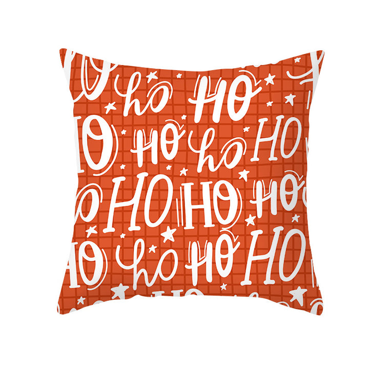 Festliches Weihnachtsbaum-Typografie-Kissenbezug