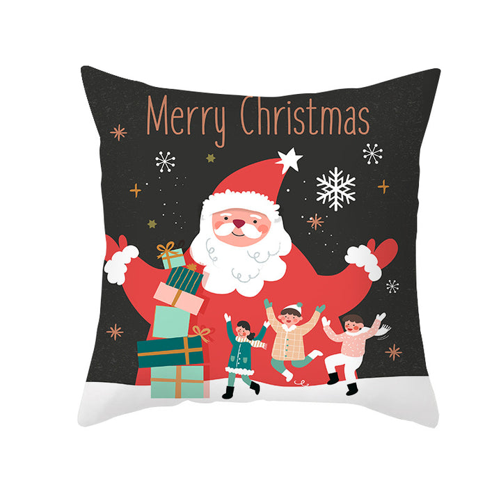 Festliches Weihnachtsbaum-Typografie-Kissenbezug