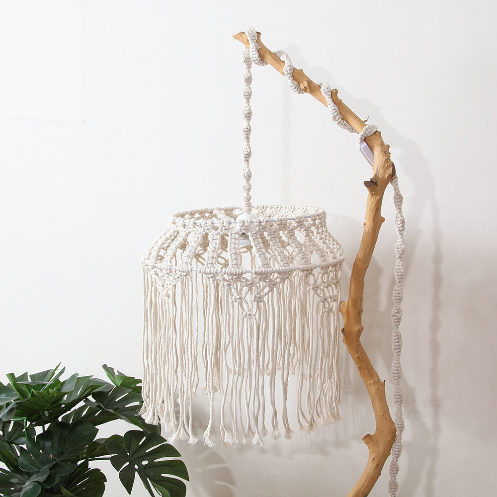 Macramé Hängelampe Schirm Karnz