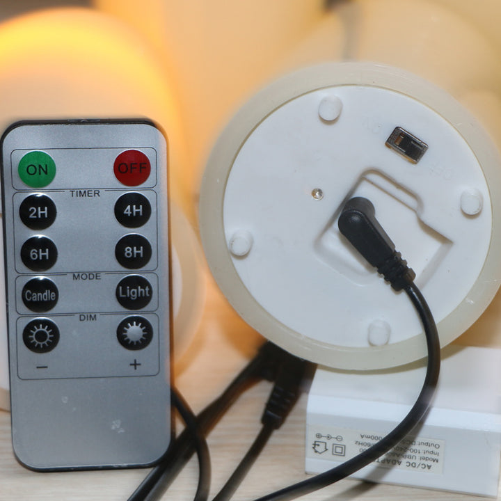 Wiederaufladbare LED-Echtwachskerzen mit Fernbedienung
