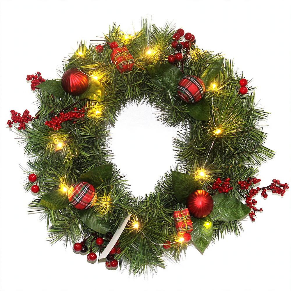 PVC-Weihnachtskranz für Tür und Baum