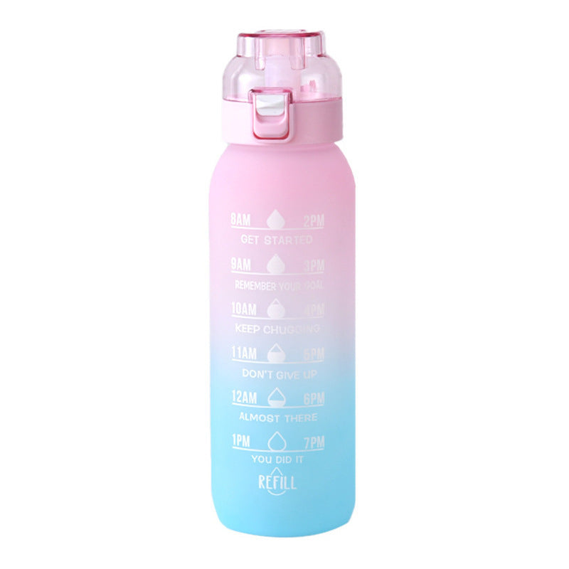 Tritan-Trinkflasche mit Aromaring, 1000 ml, mit Strohhalm