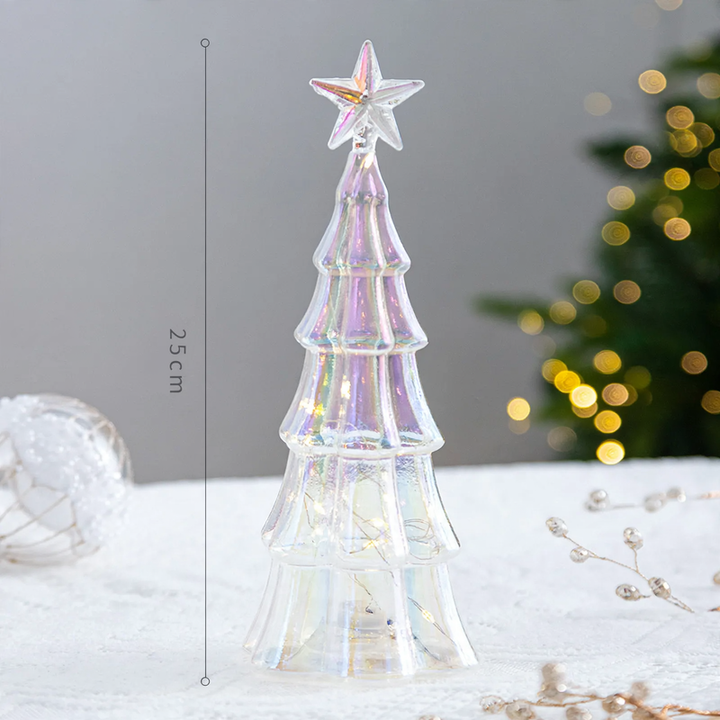 Weihnachtsbaum-Dekoration aus Kristallglas mit Beleuchtung