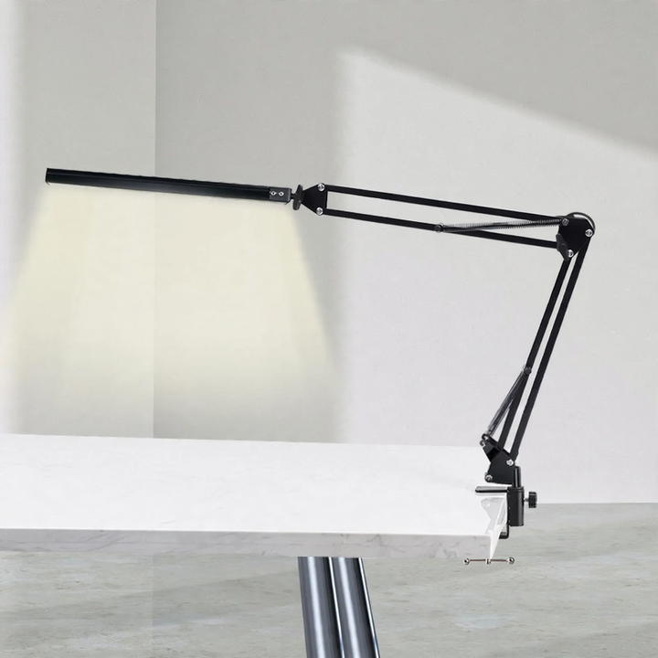 Faltbare LED-Schreibtischleuchte mit langem Arm