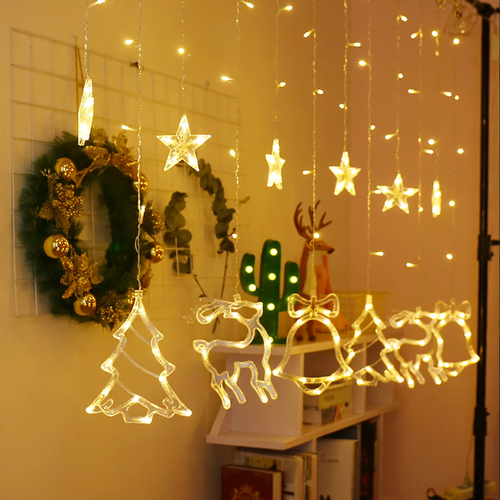 LED-Weihnachts-Vorhang-Lichterkette