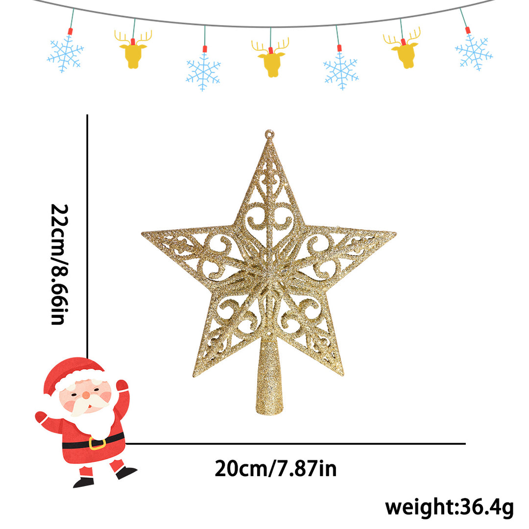 Weihnachtsbaum-Stern mit Glitzer