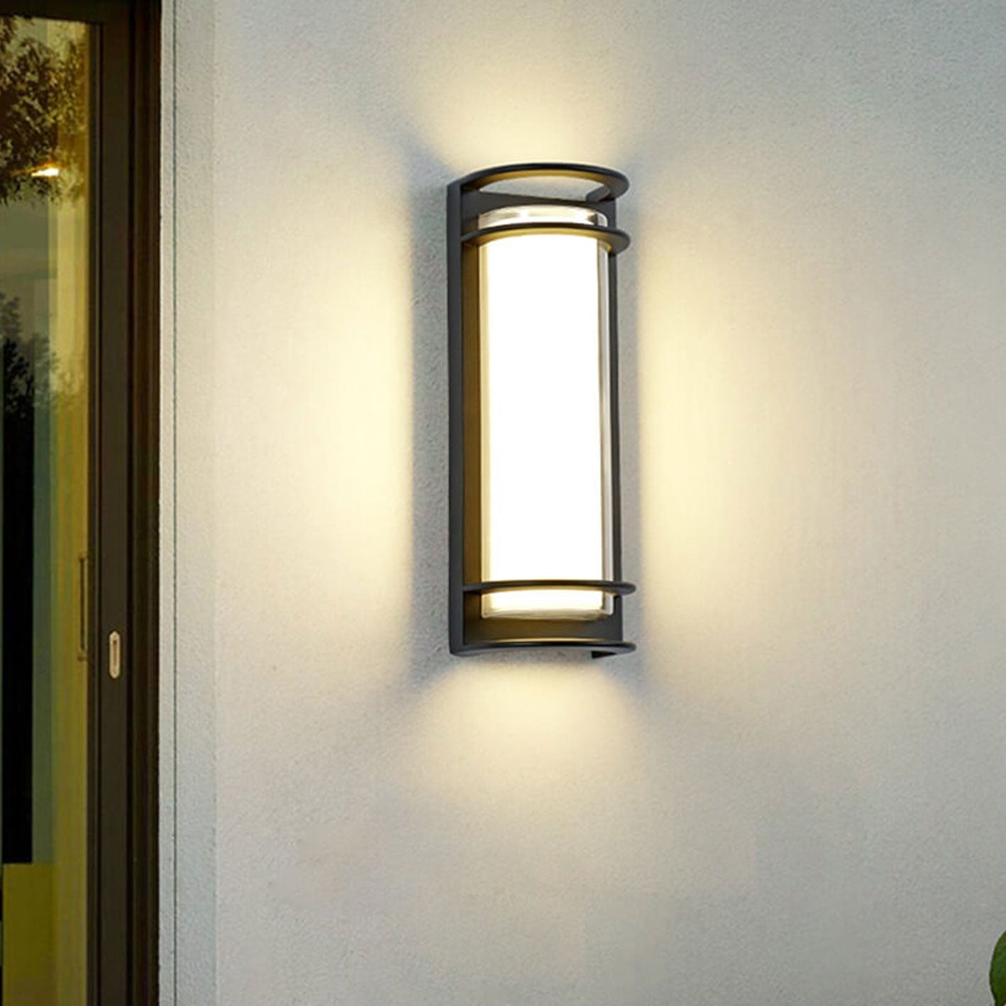 Moderne, wasserdichte LED-Gartenwandleuchte für Säulenmontage