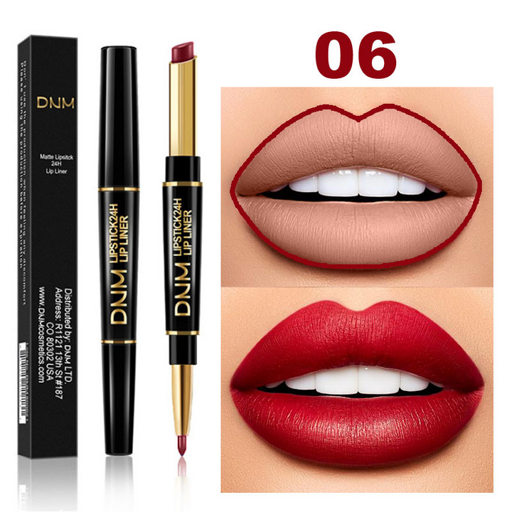 Karnz | 2-in-1 Dual-Lippenstift & Konturenstift | Matte Textur & Long-Lasting Finish | Hochpigmentiert & Wasserfest | 12 Farbvarianten für Präzisions-Makeup
