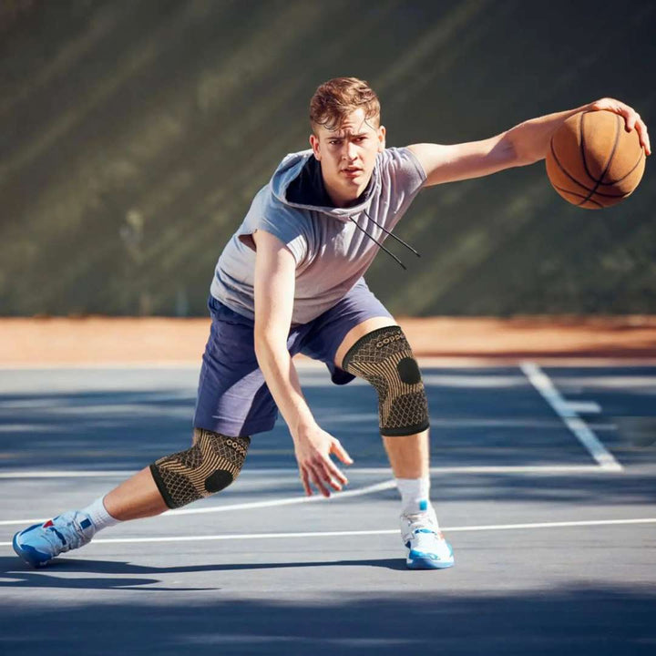 CopperFlex Knee Compression Sleeve | zur Schmerzlinderung - Unterstützung - Mobilität - perfekt für Athleten, Arthritis, Senioren und Verletzungsrehabilitation Karnz