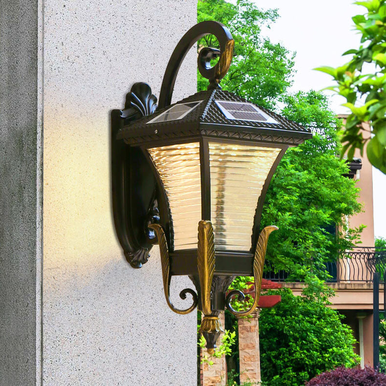 Europäischer Stil Retro Aluminium Wasserdicht Außen 1-Licht Wandlampe | Karnz