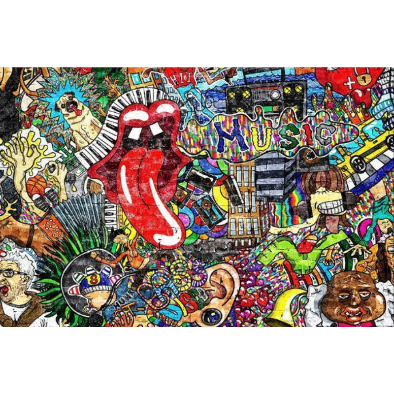 Pop Art Street Graffiti - Leinwand Wandkunst Gemälde