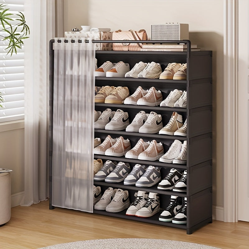 Zusammenklappbares Schuhregal mit Staubschutz 4–7 Ebenen | Karnz