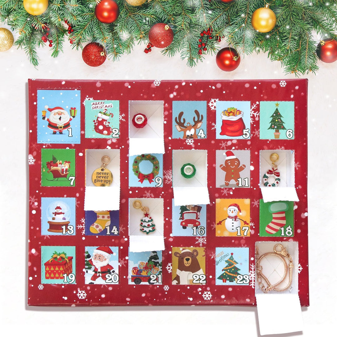 DIY-Adventskalender mit Armband-Set für Kinder