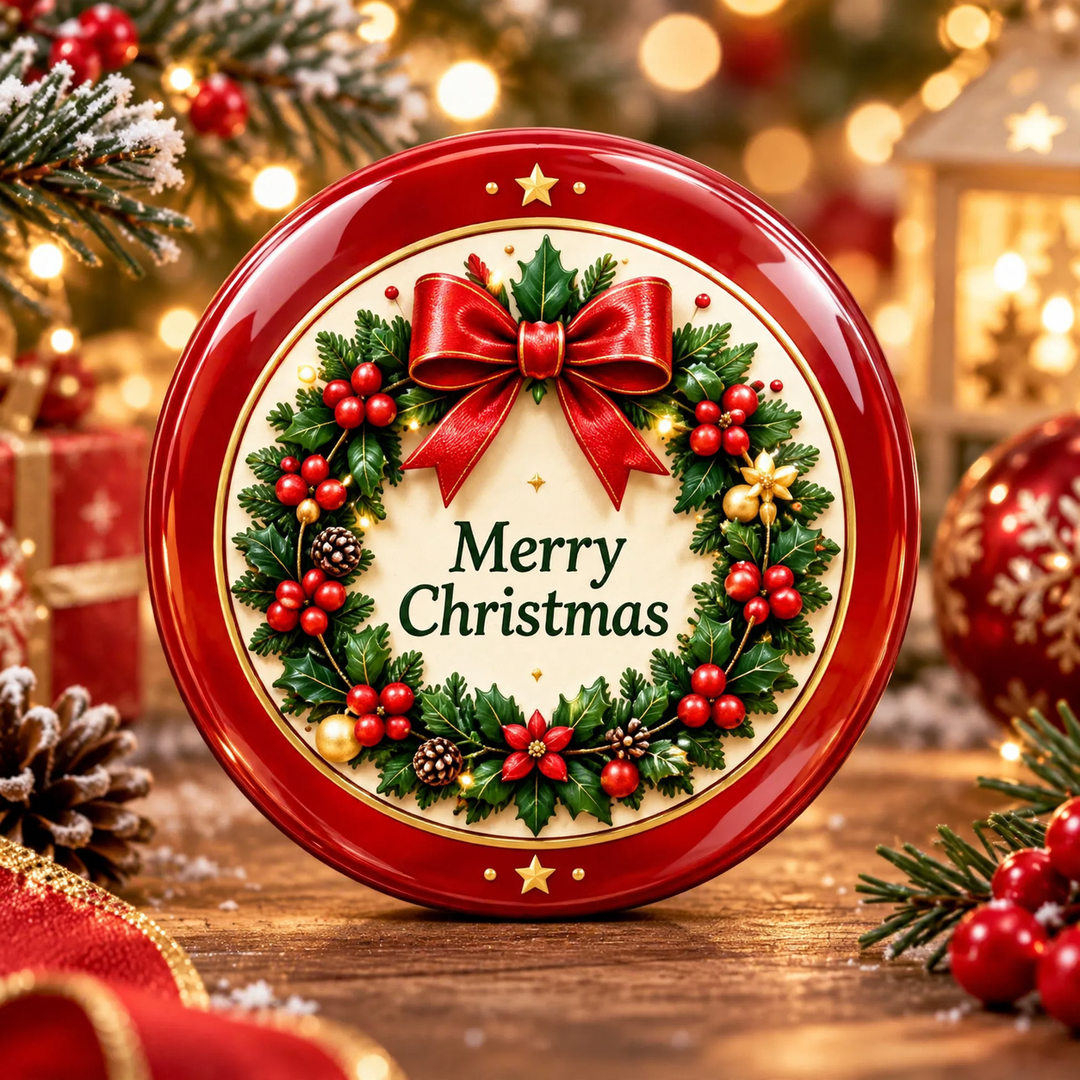 Dekorative Relief-Weihnachtsteller aus Acryl