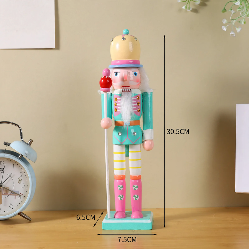 Nussknacker-Figur im modernen Pastell-Design