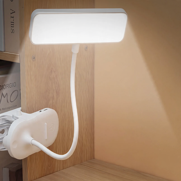 LED-Klemmlampe für Schreibtisch und Bett, augenschonend