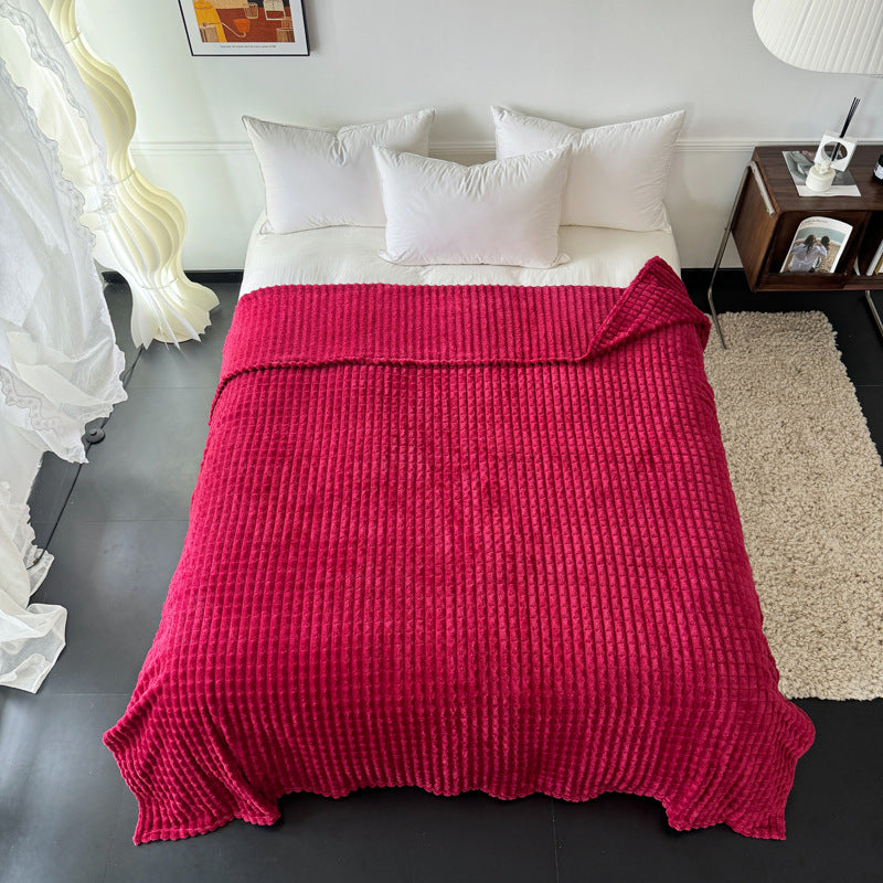 Flauschige Flanell-Wohndecke, unifarben, verschiedene Größen