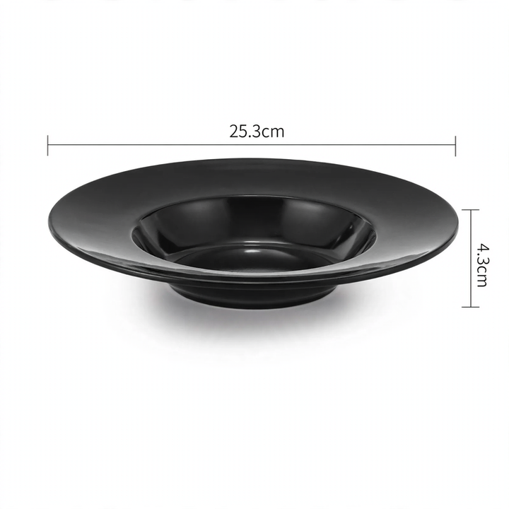 Flacher Teller, Melamin, rund, 20–28 cm