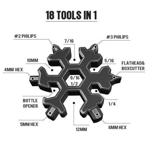 18-in-1 Schneeflocken Multitool | Karnz