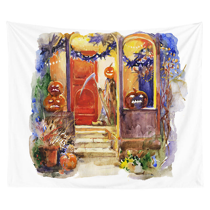 Halloween-Wandteppich mit Pumpkin-Jack-O'-Lantern-Druck