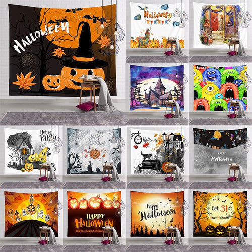 Halloween-Wandteppich mit Pumpkin-Jack-O'-Lantern-Druck