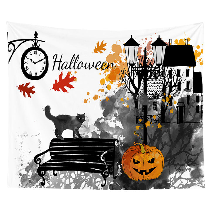 Halloween-Wandteppich mit Pumpkin-Jack-O'-Lantern-Druck