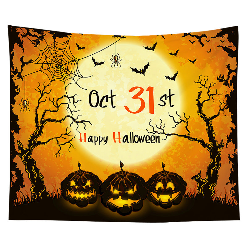 Halloween-Wandteppich mit Pumpkin-Jack-O'-Lantern-Druck