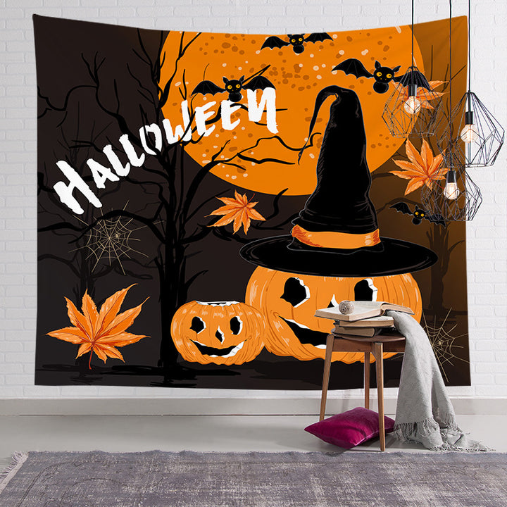 Halloween-Wandteppich mit Pumpkin-Jack-O'-Lantern-Druck
