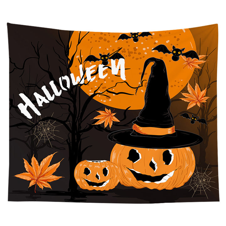Halloween-Wandteppich mit Pumpkin-Jack-O'-Lantern-Druck