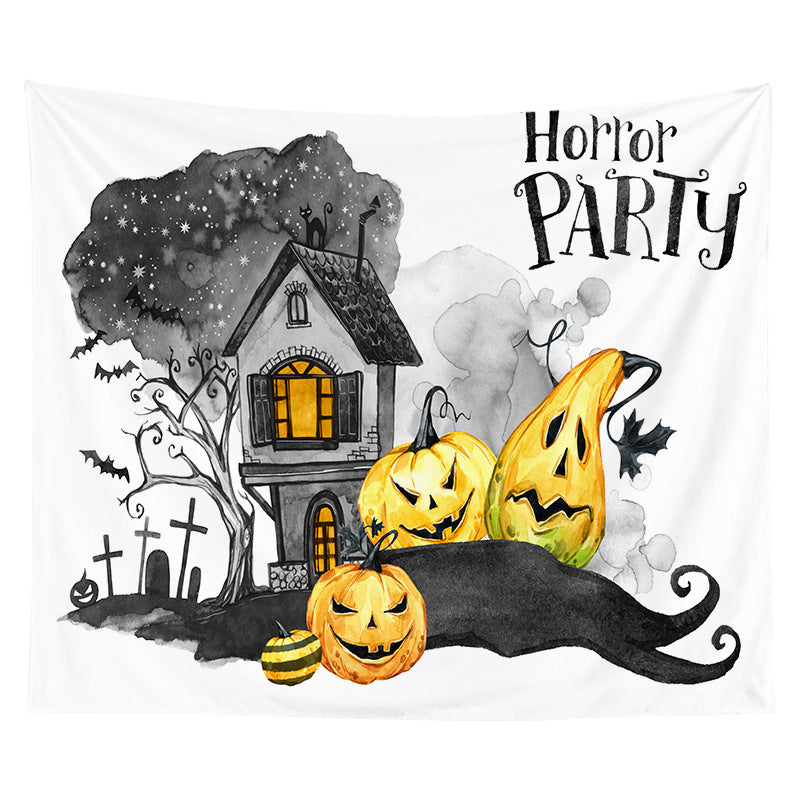 Halloween-Wandteppich mit Pumpkin-Jack-O'-Lantern-Druck