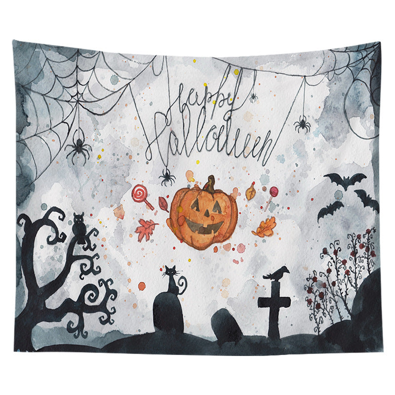 Halloween-Wandteppich mit Pumpkin-Jack-O'-Lantern-Druck
