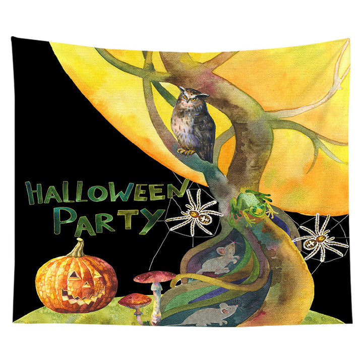 Halloween-Wandteppich mit Pumpkin-Jack-O'-Lantern-Druck