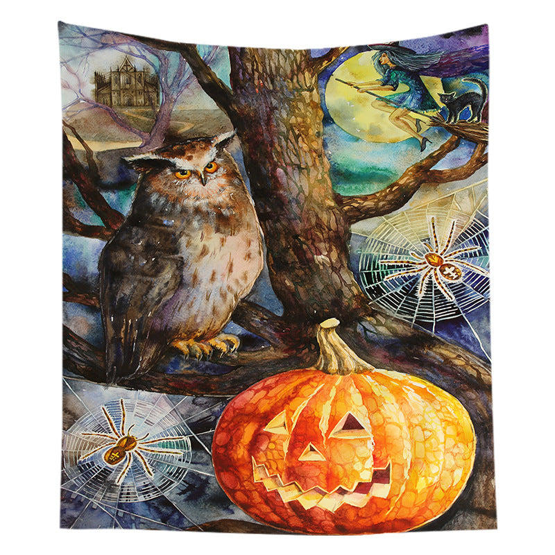 Halloween-Wandteppich mit Pumpkin-Jack-O'-Lantern-Druck