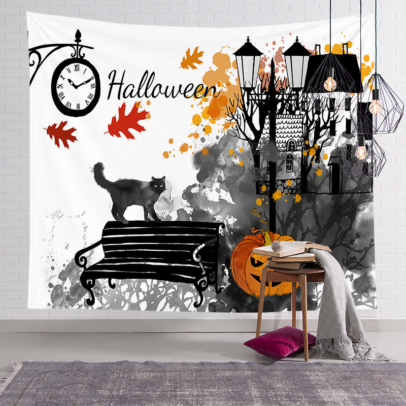 Halloween-Wandteppich mit Pumpkin-Jack-O'-Lantern-Druck