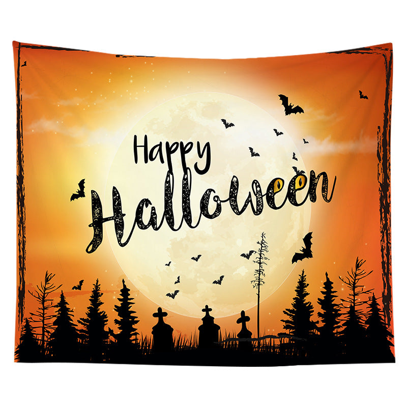 Halloween-Wandteppich mit Pumpkin-Jack-O'-Lantern-Druck