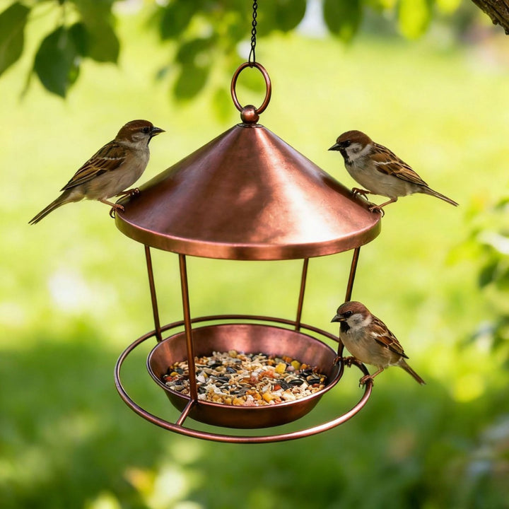 Hängende Vogelfutterstation aus Eisen, Ring-Design