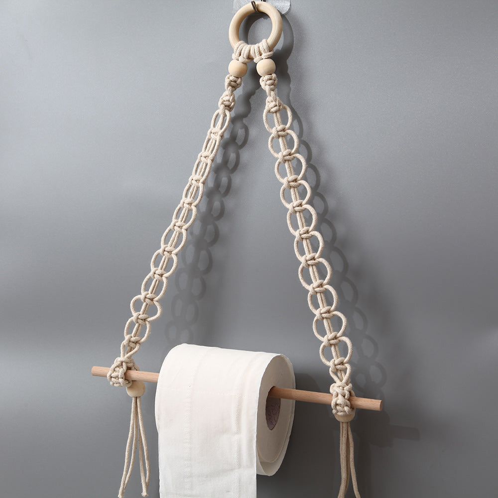 Dekorativer Makramee-Toilettenpapierhalter Karnz