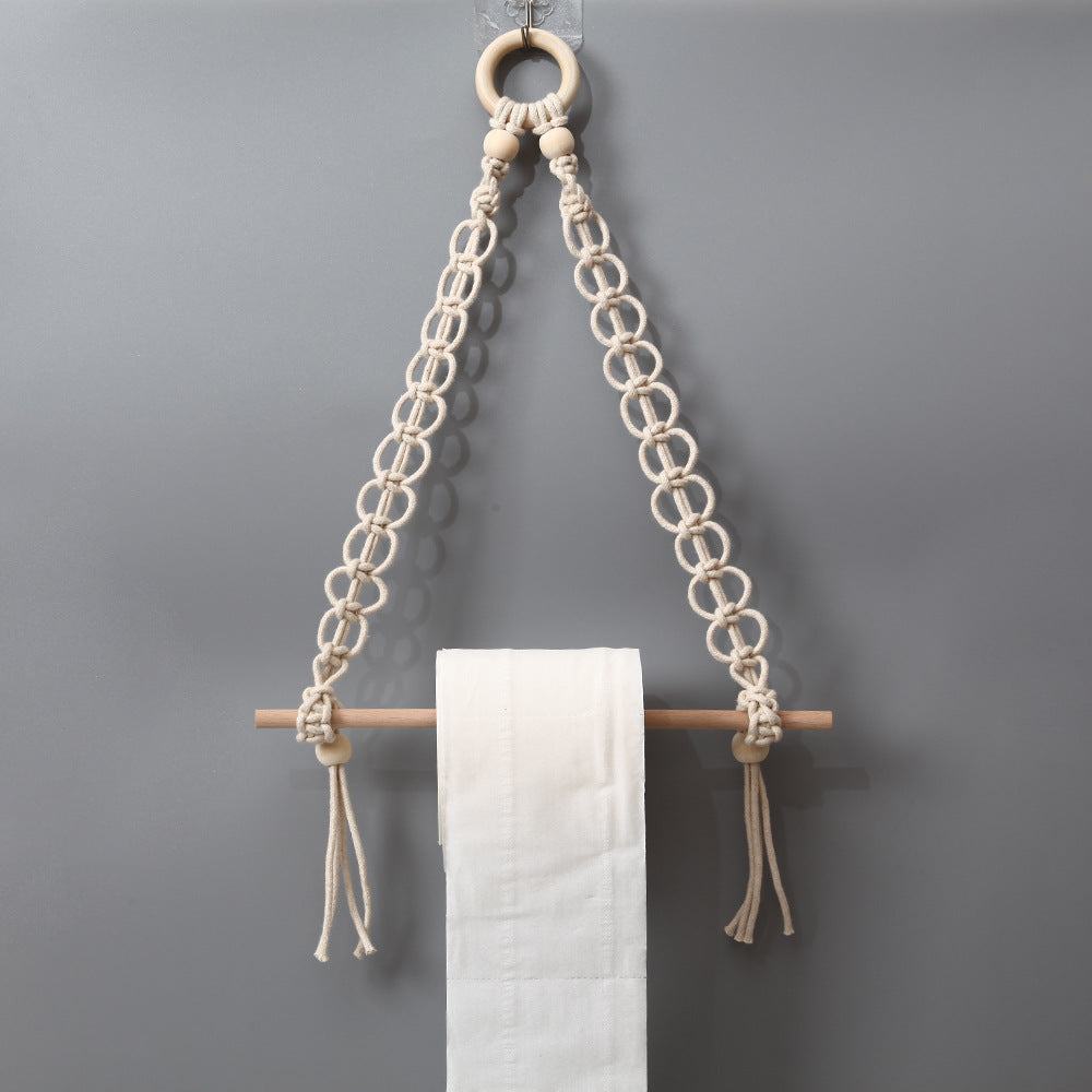 Dekorativer Makramee-Toilettenpapierhalter Karnz
