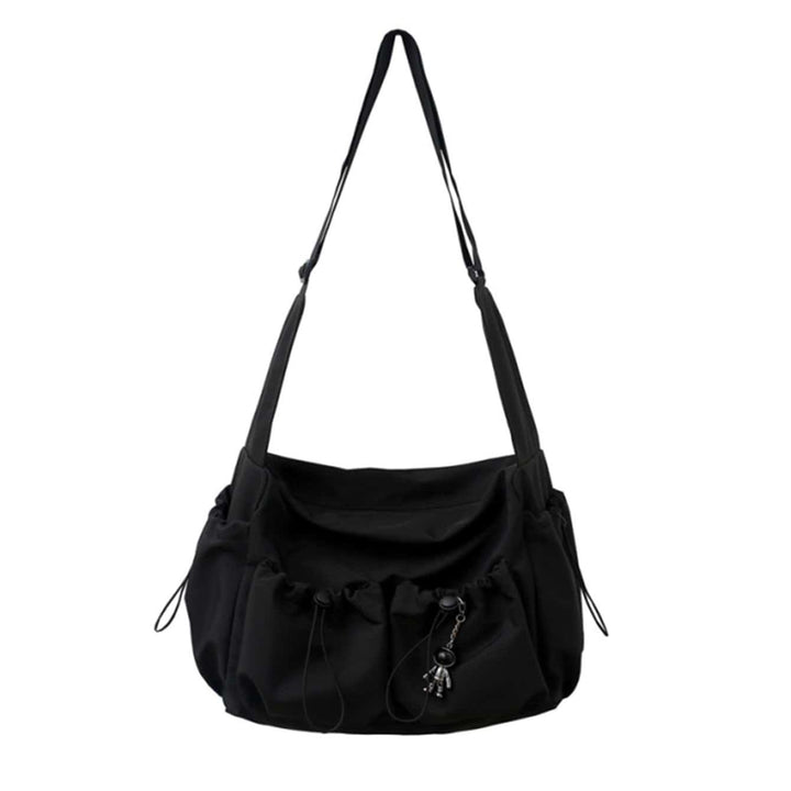 UrbanLiner Nylon Messenger Bag – Schwarze Umhängetasche mit Reißverschluss für den täglichen Gebrauch | Karnz