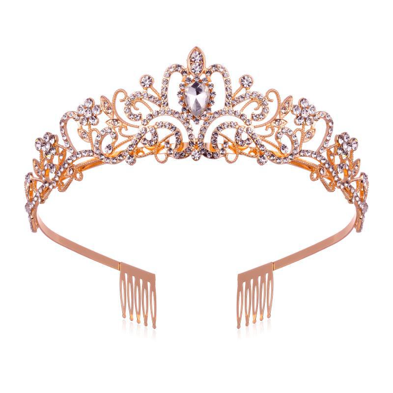 Damen Funkelnde Kristall-Tiara mit filigranem Design Karnz